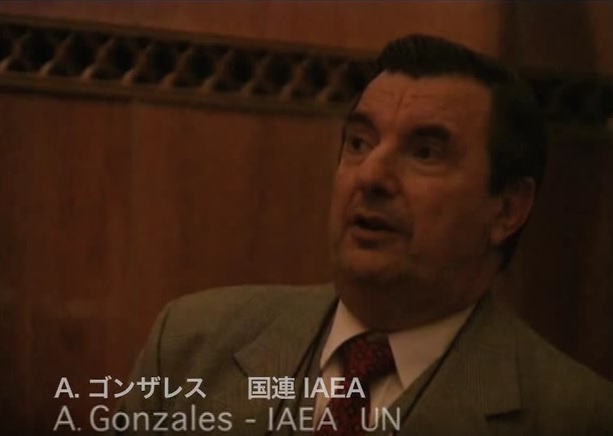 写真（IAEA官僚のゴンザレス氏）　出典：YouTube「真実はどこに？―WHOとIAEA　放射能汚染を巡って」 